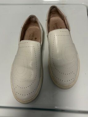 kate spade White Perforated Slip-On Sneakers